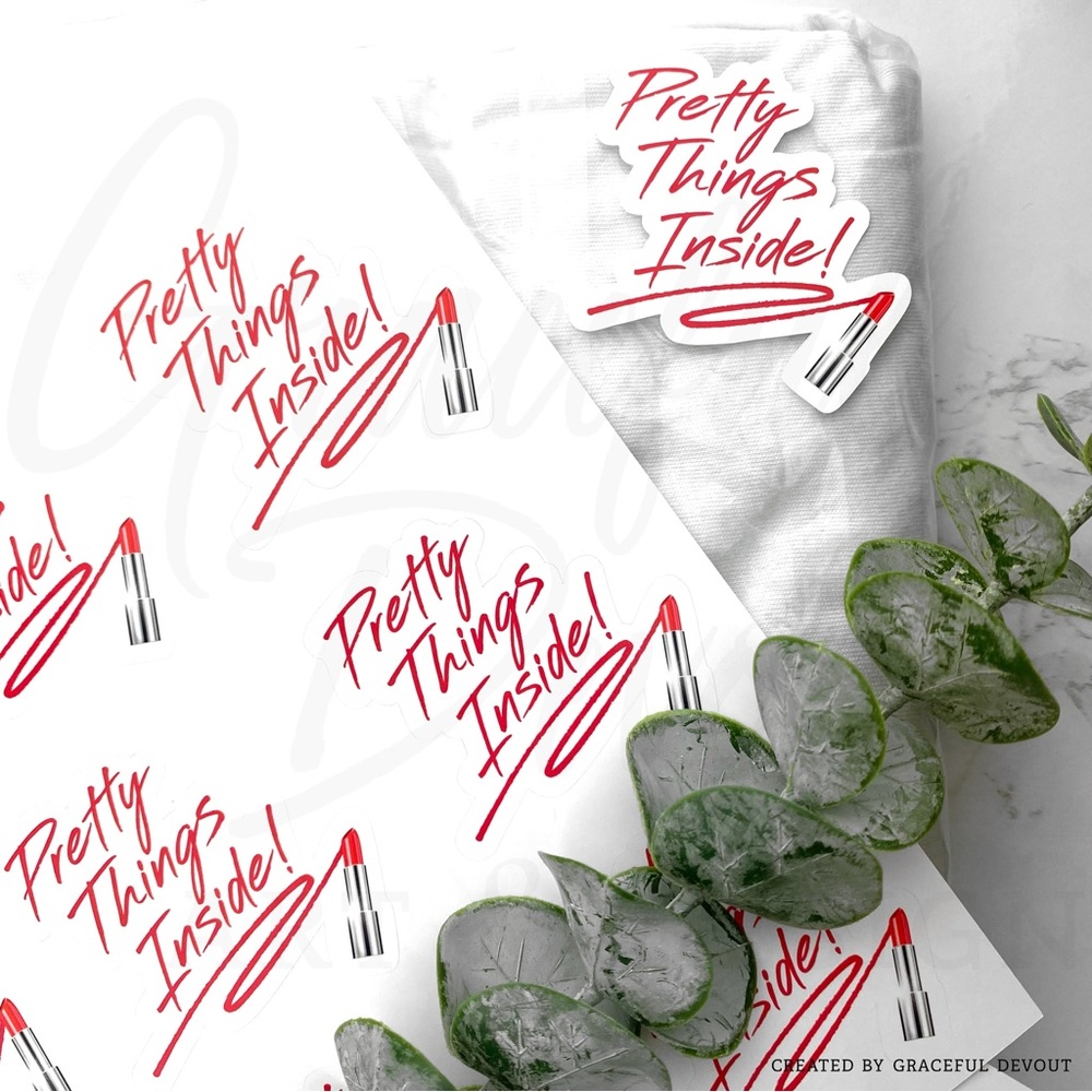 Pretty Things Inside!-  2" (inches) (96ct.) Stickers - Picture 3 of 4